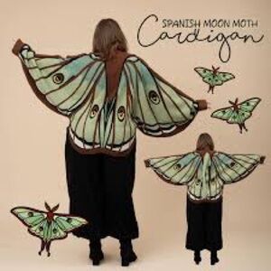 Spanish Moon Moth Butterfly Wing Cardigan